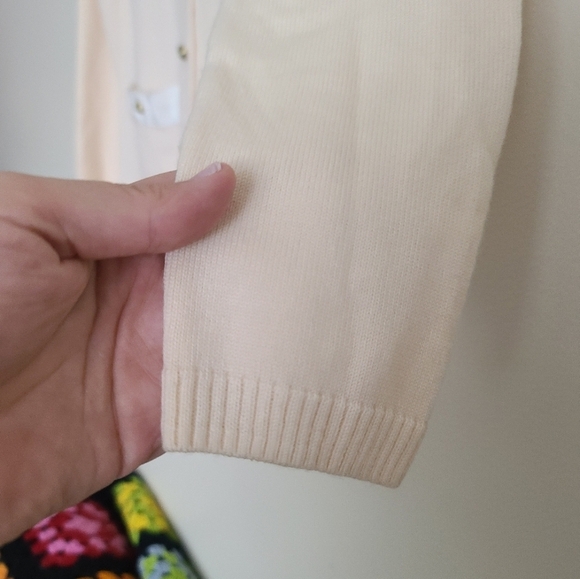 Talbots Petites Merino woll cream Carigan size S - Picture 5 of 9